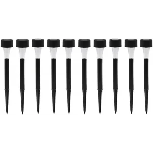 Güneş Enerjili Bahçe Lambası Plastik Saplama 10lu Set