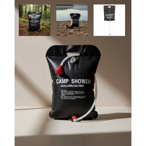Güneş Enerjili Dış Mekan Duşu 20 Litre Dayanıklı PVC Kamp Duş Sistemi