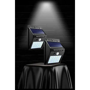 Güneş Enerjili Sensörlü Duvar Lambası Bahçe Lamba Suya Dayanıklı Bahçe Aydınlatma