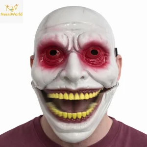 Hareketli Çene Mekanizmalı Korku Maskesi Kırmızı