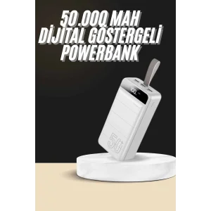 Hızlı Taşınabilir 50.000 Mah Powerbank Led Ekran Android ve İOS Uyumlu
