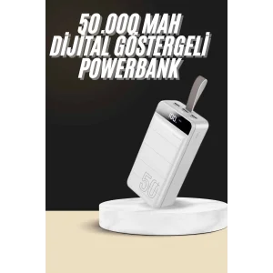 Hızlı Taşınabilir 50.000 Mah Powerbank Led Ekran Android ve İOS Uyumlu