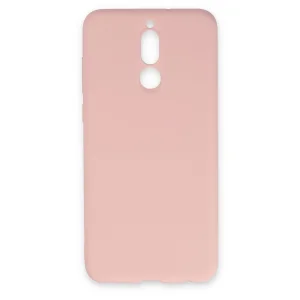 Huawei Mate 10 Lite Kılıf Nano İçi Kadife Silikon - Pudra