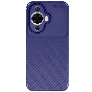Huawei Nova 12s Kılıf Auto Focus Karbon Kapak - Lacivert