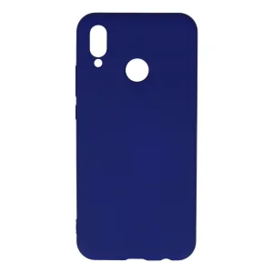 Huawei P20 Lite Kılıf Nano İçi Kadife Silikon - Koyu Mavi