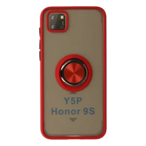 Huawei Y5p Kılıf Montreal Yüzüklü Silikon Kapak - Kırmızı