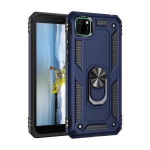 Huawei Y5p Kılıf Sofya Yüzüklü Silikon Kapak - Lacivert