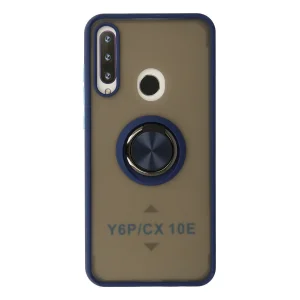 Huawei Y6p Kılıf Montreal Yüzüklü Silikon Kapak - Lacivert