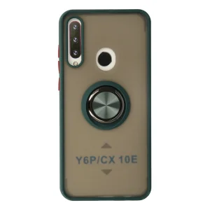 Huawei Y6p Kılıf Montreal Yüzüklü Silikon Kapak - Yeşil