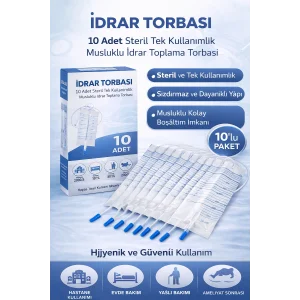 İdrar Torbası Steril Medikal İdrar Toplama Torbası 10 ADET