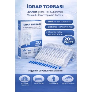 İdrar Torbası Steril Medikal İdrar Toplama Torbası 20 ADET