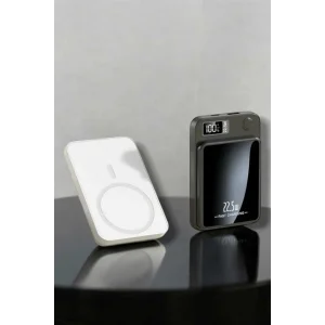 iOS Uyumlu 22.5W Hızlı Şarj Magsafe Powerbank Dijital Göstergeli 10.000 mAh