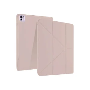 İpad Pro 13 (2024) Kılıf Kalemlikli Mars Tablet Kılıfı - Rose Gold
