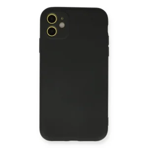 İphone 11 Kılıf Nano İçi Kadife Silikon - Siyah