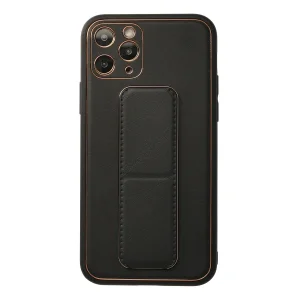 İphone 11 Pro Kılıf Coco Deri Standlı Kapak - Siyah