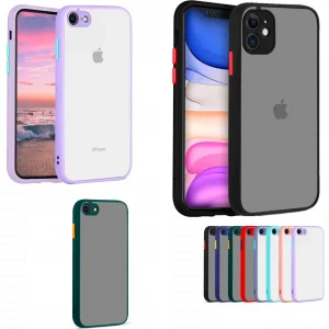 iPhone 12 Pro Max – Kılıf Huks Tam Korumalı Silikon Kılıf Kapak (Renkli)