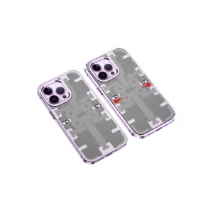 İphone 14 Pro Kılıf Mekanik Bumper Kapak - Derin Mor