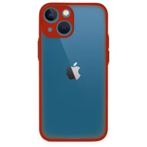 İphone 15 Kılıf Montreal Silikon Kapak - Kırmızı