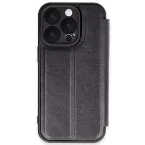 İphone 16 Pro Kılıf Flip Cover - Siyah
