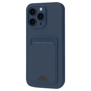 İphone 16 Pro Kılıf Kelvin Kartvizitli Silikon - Lacivert