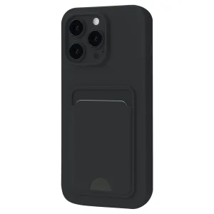 İphone 16 Pro Kılıf Kelvin Kartvizitli Silikon - Siyah