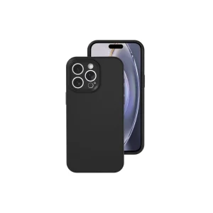 İphone 16 Pro Kılıf Nano İçi Kadife Silikon - Siyah