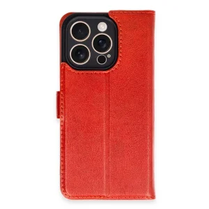 İphone 16 Pro Kılıf Trend S Plus Kapaklı Kılıf - Kırmızı