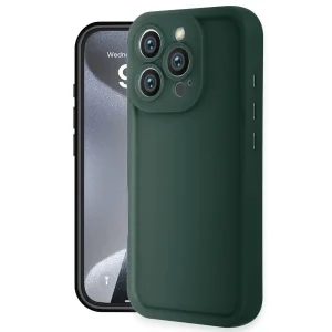 İphone 16 Pro Kılıf Viera Silikon - Koyu Yeşil