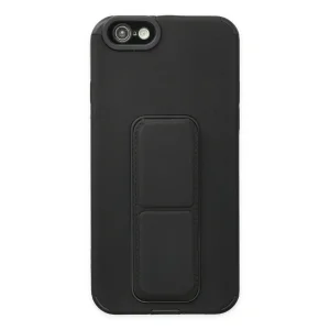 İphone 6 Kılıf Mega Standlı Silikon - Siyah