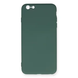 İphone 6 Plus Kılıf Nano İçi Kadife Silikon - Koyu Yeşil