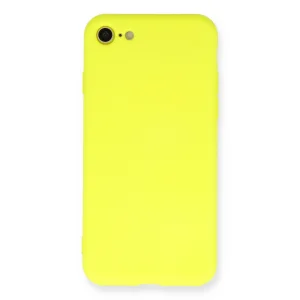 İphone 7 Kılıf Nano İçi Kadife Silikon - Sarı