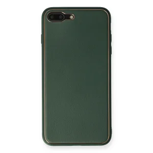 İphone 7 Plus Kılıf Coco Deri Silikon Kapak - Yeşil