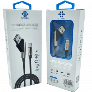 (İphone) Metal Hızlı Şarj Ve Veri Aktarımı Arbaks ARB-600