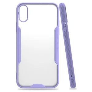 İphone X Kılıf Platin Silikon - Lila