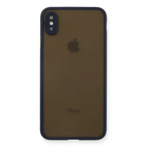 İphone Xs Max Kılıf Montreal Silikon Kapak - Lacivert