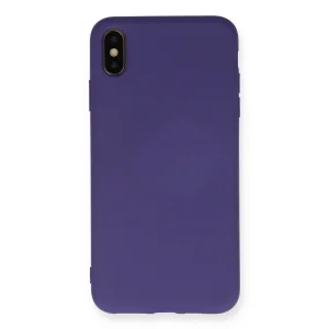 İphone Xs Max Kılıf Nano İçi Kadife Silikon - Mor