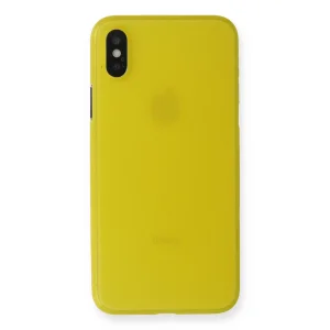 İphone Xs Max Kılıf Pp Ultra İnce Kapak - Sarı