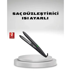 Isı Ayarlı Saç Düzleştirici Titanyum Seramik Plaka, Dijital Ekran