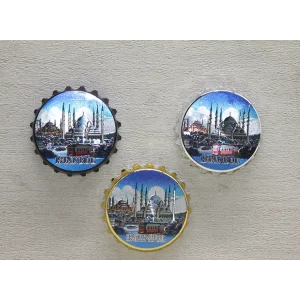 İstanbul Temalı Gazoz Kapağı Magnet - Model 3