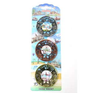 İstanbul Temalı Metal Magnet 3lü Set Alk2890