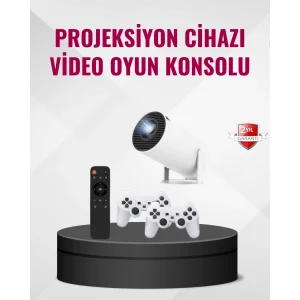 Kablosuz Mini Projeksiyon Cihazı Oyun ve Film İçin Taşınabilir Ev Sineması