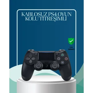 Kablosuz PS4 Oyun Kolu Çift Motor Titreşimli Uzun Bataryalı