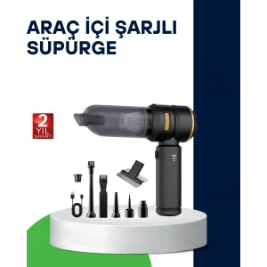 Kablosuz Şarjlı Araç İçi ve Küçük Alanlar İçin Güçlü Vakumlu Süpürge
