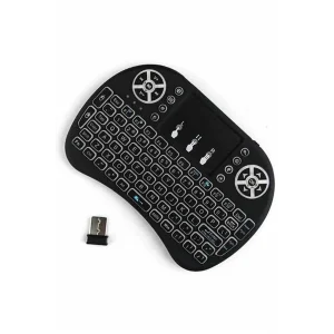 Kablosuz Türkçe Q Klavye RGB Işıklı Televizyon Ps3 Dokunmatik Mouse