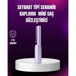 Kablosuz USB Şarjlı Saç Düzleştirici Tarak – Seyahat Boy
