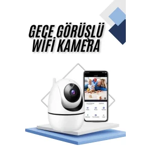 Kablosuz Wifi Destekli Akıllı Güvenlik Kamerası Hareket Sensörlü