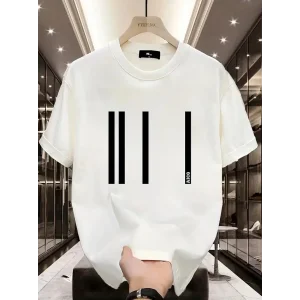 Kadın Kısa Kol Yazlık Tişört Bisiklet Yaka Baskılı Oversize T-Shirt - Beyaz