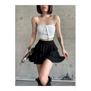 Kadın Mykonos Basic Etek - Siyah