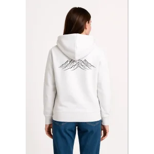 Kadın Nihilist Penguen Özel Tasarım Oversize Kapüşonlu Sweatshirt - Beyaz