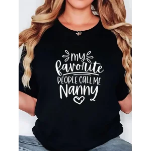 Kadın Kısa Kol Yazlık Tişört Bisiklet Yaka Baskılı Oversize T-Shirt - Siyah